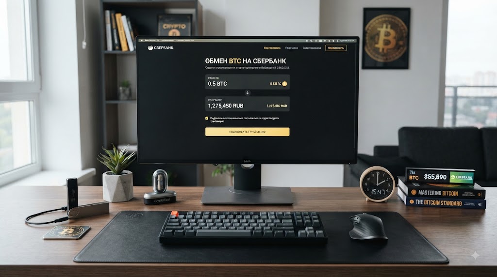 Обмен BTC на Сбербанк: порядок выполнения транзакции